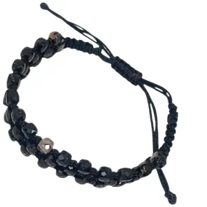 Bransoletka pleciona turmalin fasetowany