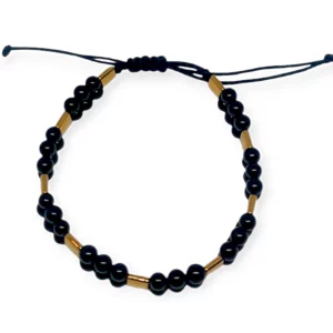 Bransoletka turmalin/hematyt