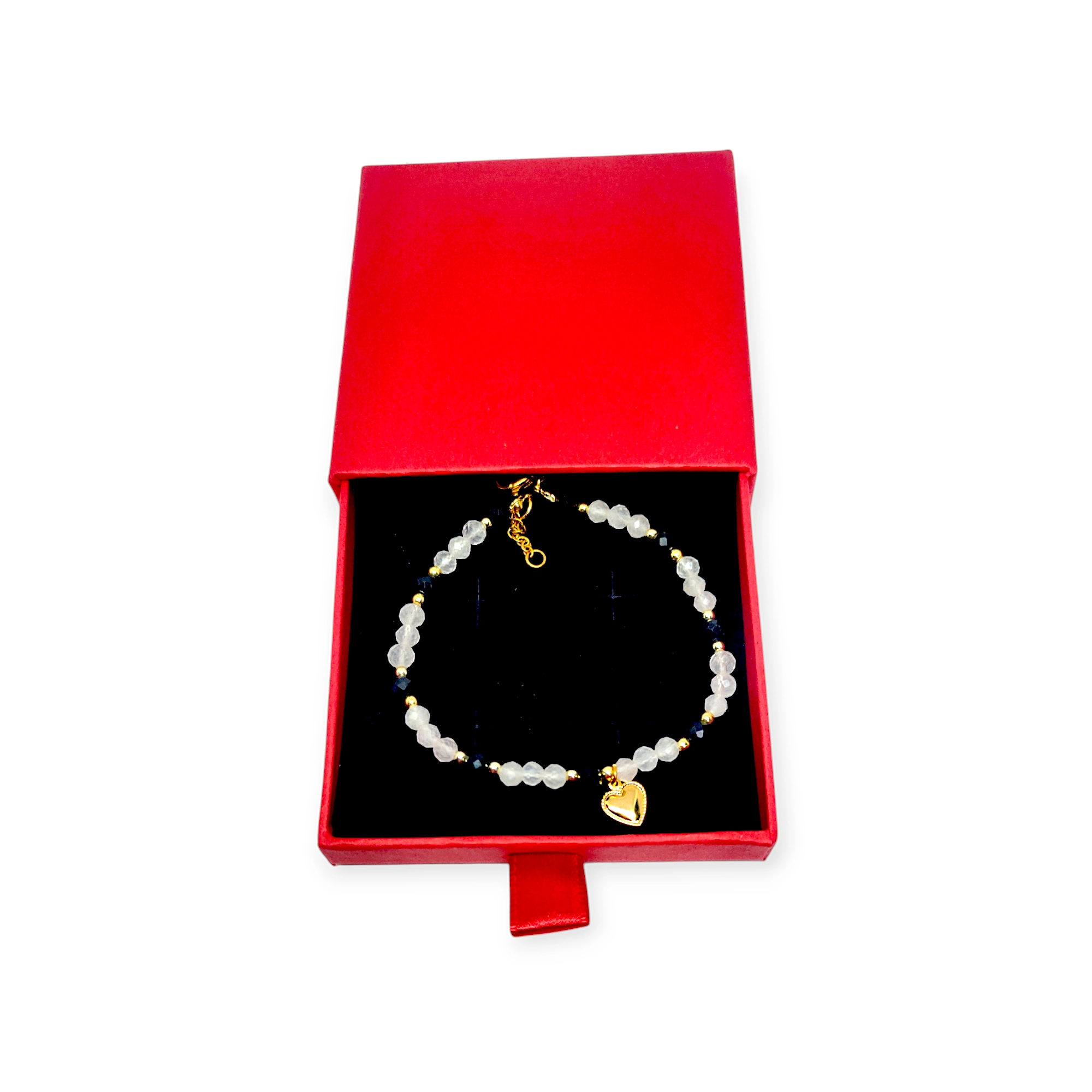 Bransoletka turmalin/kwarc różowy/hematyt - Image 6