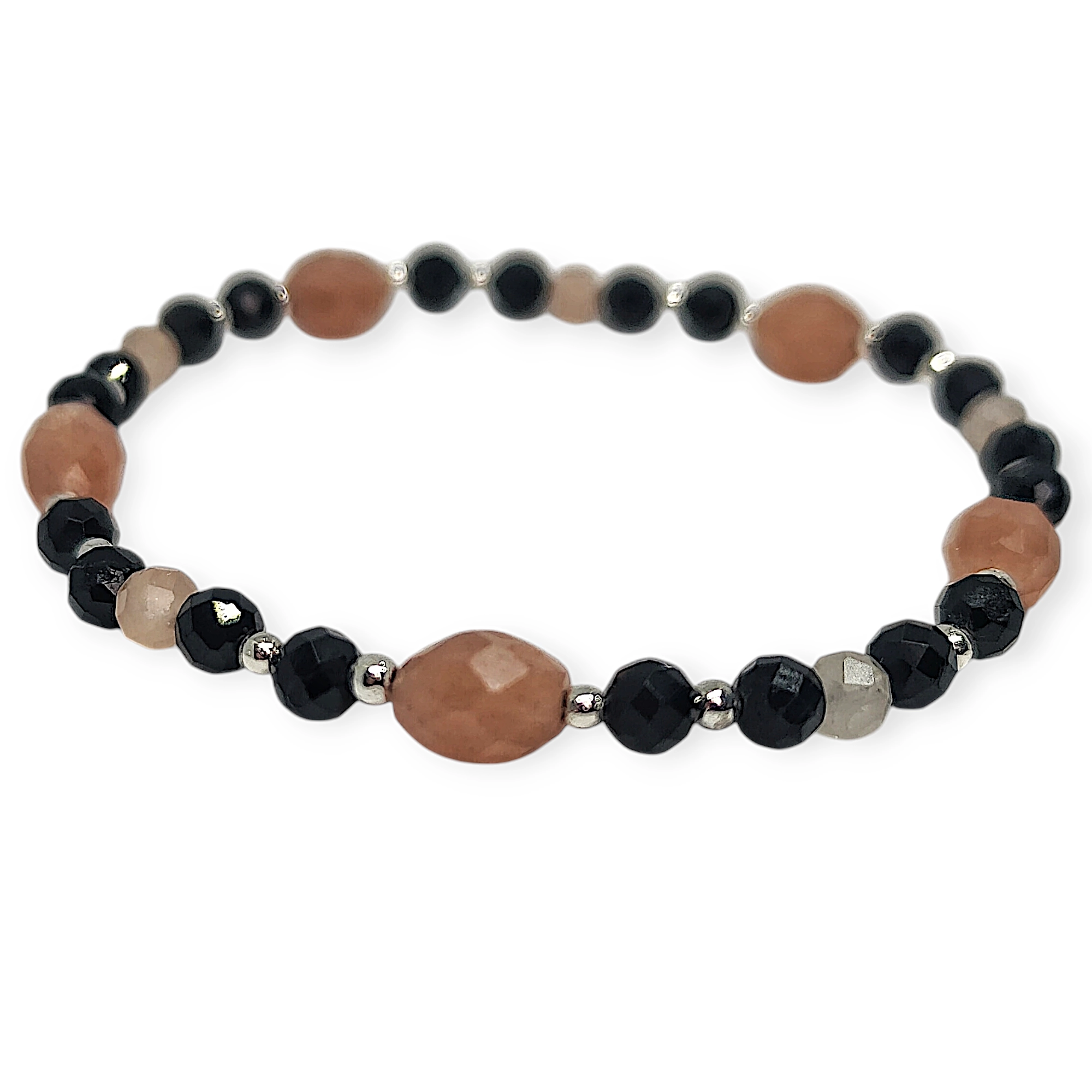 Bransoletka kamień słoneczny/turmalin/hematyt - Image 2