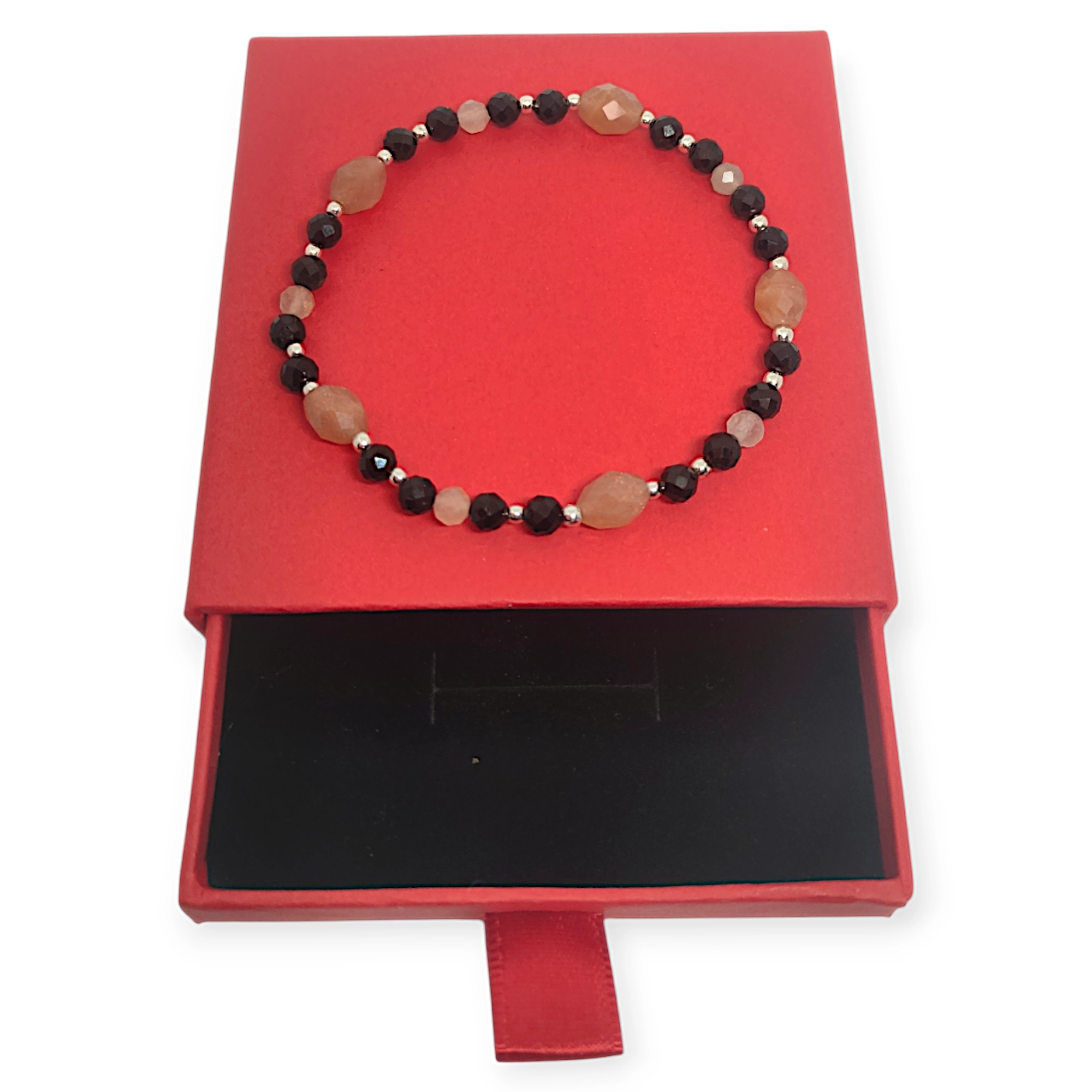 Bransoletka kamień słoneczny/turmalin/hematyt - Image 3