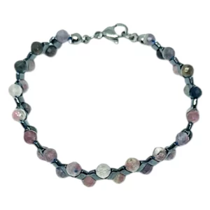 Bransoletka turmalin/hematyt