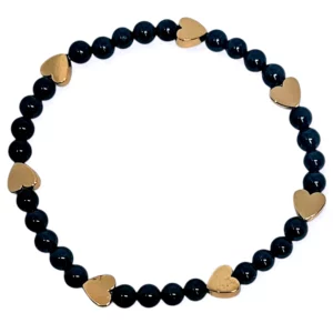 Bransoletka turmalin/hematyt