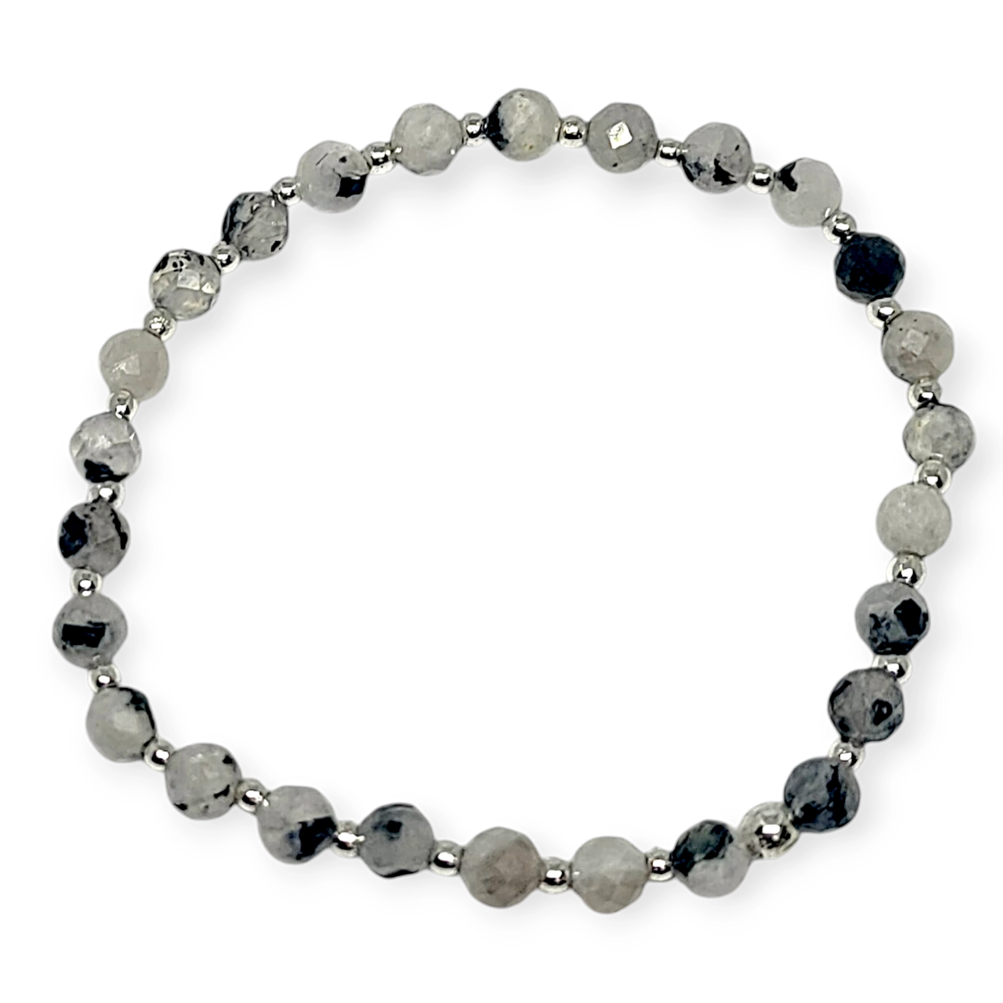 Bransoletka kamień księżycowy/hematyt