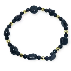 Bransoletka turmalin/hematyt