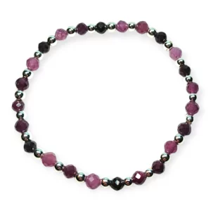 Bransoletka ametyst/hematyt