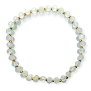 Bransoletka kwarc różowy/hematyt